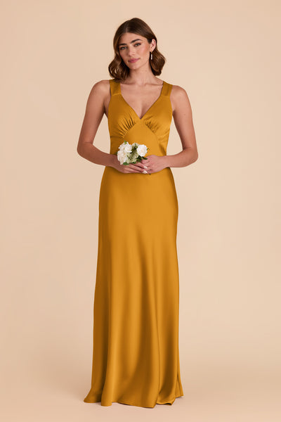 Butterscotch Veronica Matte Satin Dress by Birdy Grey