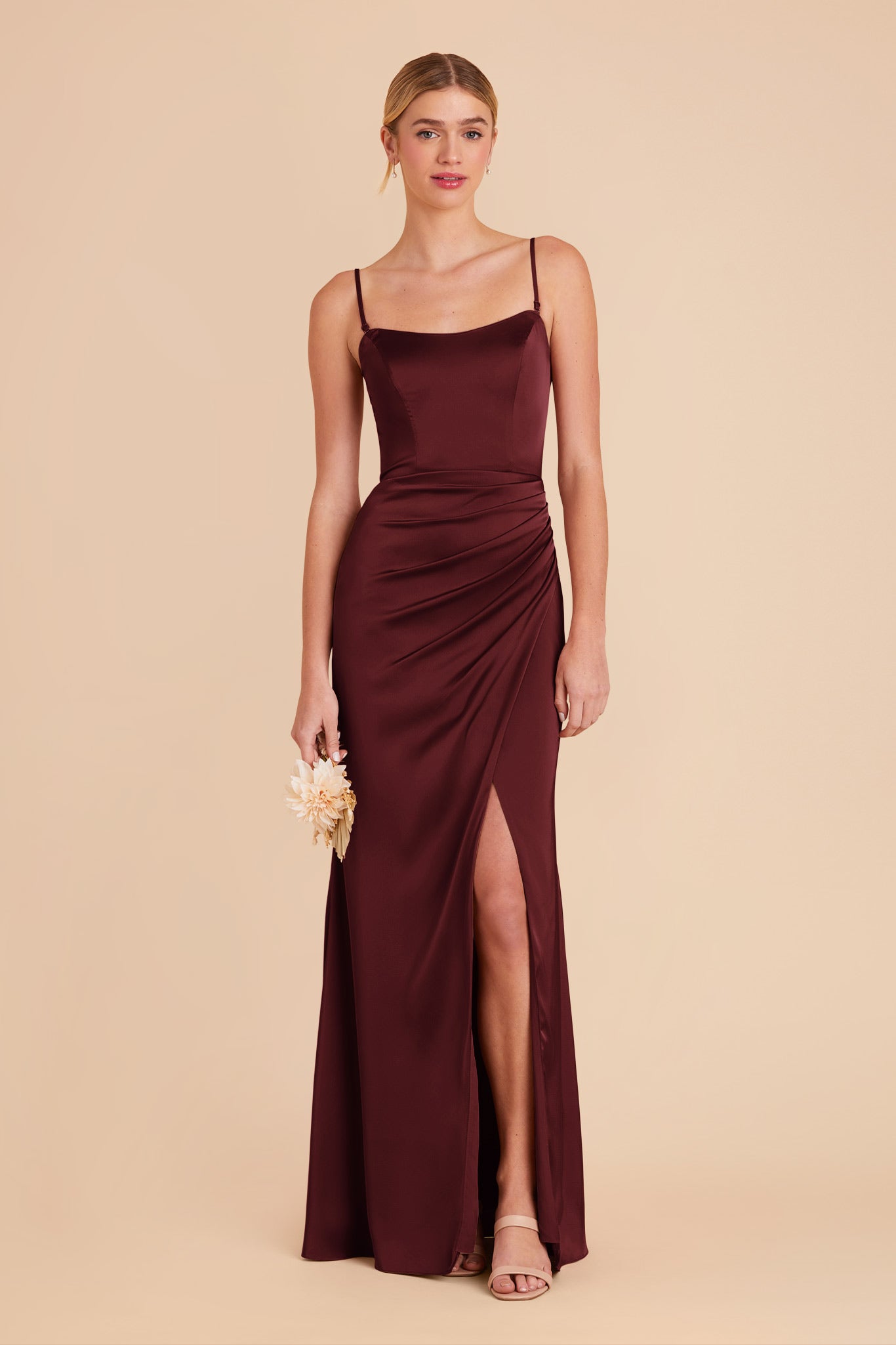 Cabernet Anne Matte Satin Dress by Birdy Grey