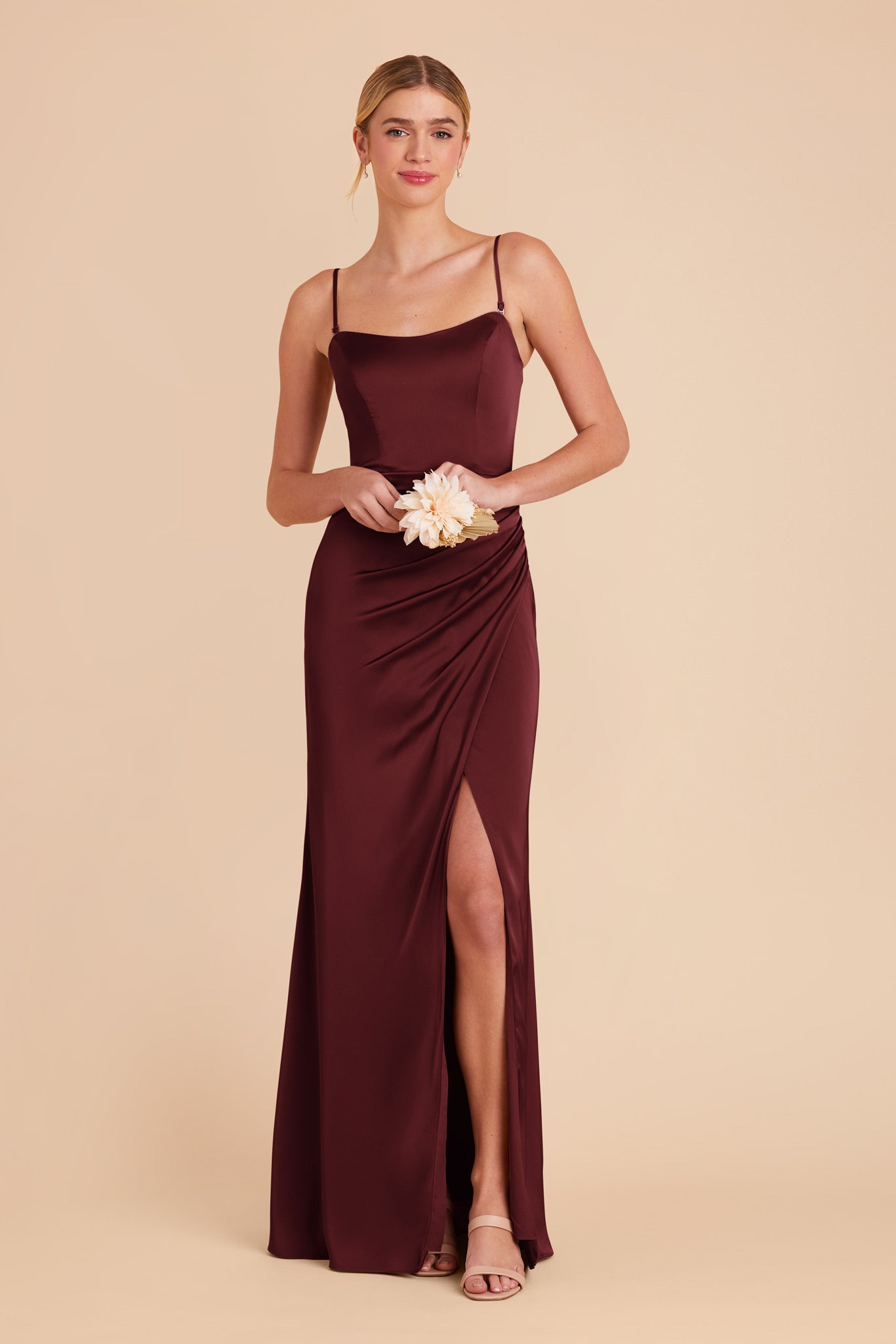 Cabernet Anne Matte Satin Dress by Birdy Grey