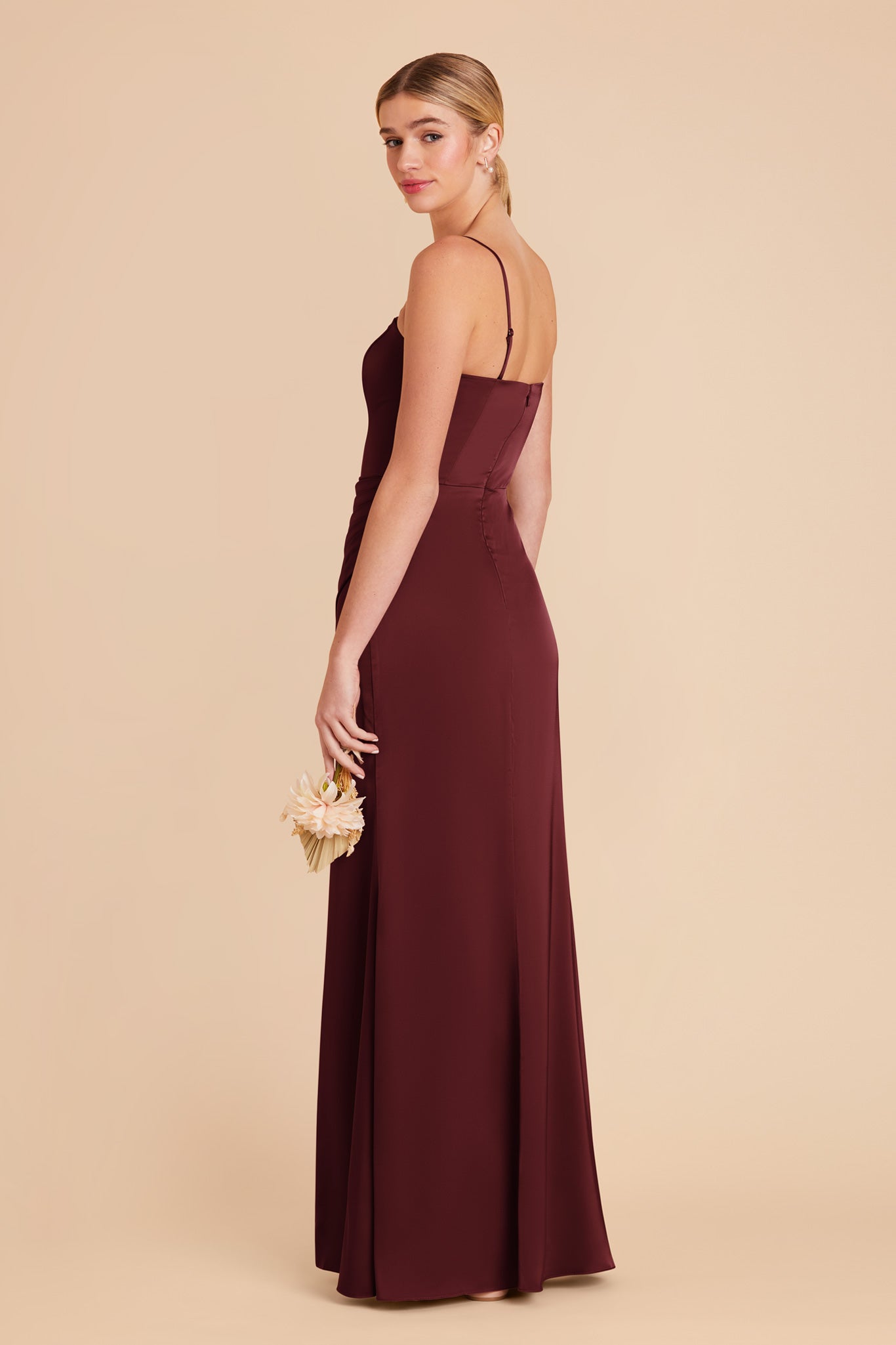 Cabernet Anne Matte Satin Dress by Birdy Grey