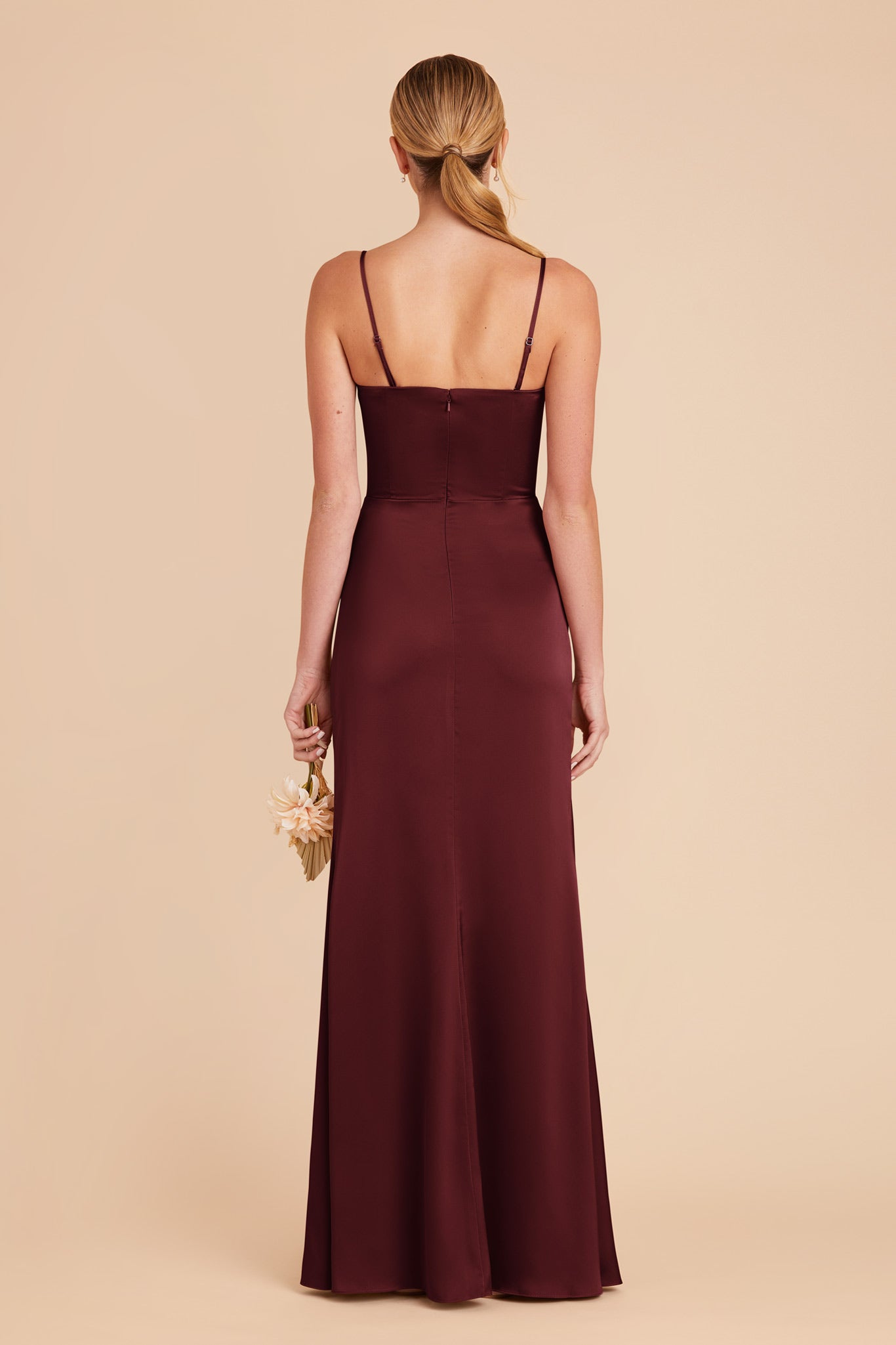 Cabernet Anne Matte Satin Dress by Birdy Grey