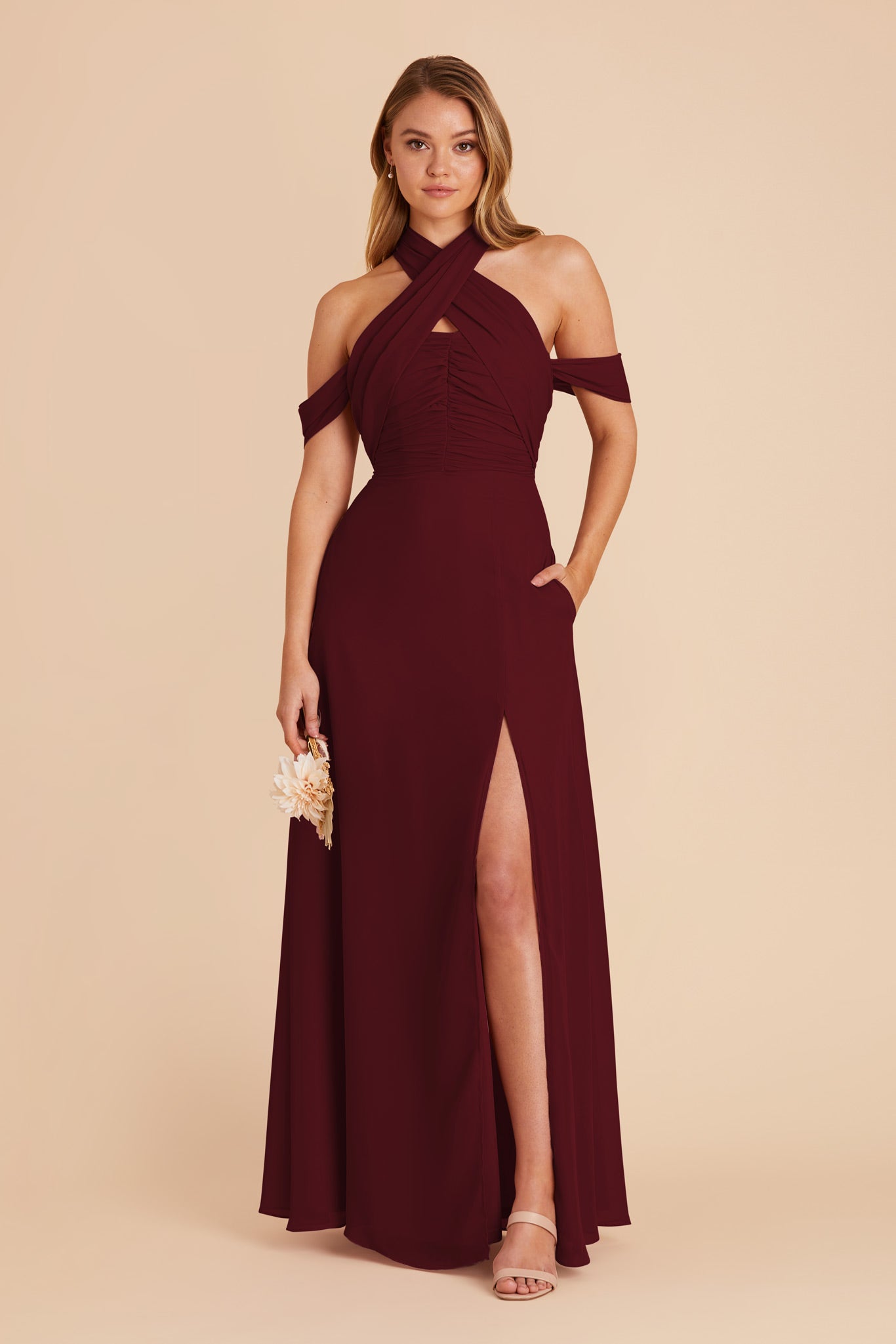 Cabernet Cara Chiffon Dress by Birdy Grey