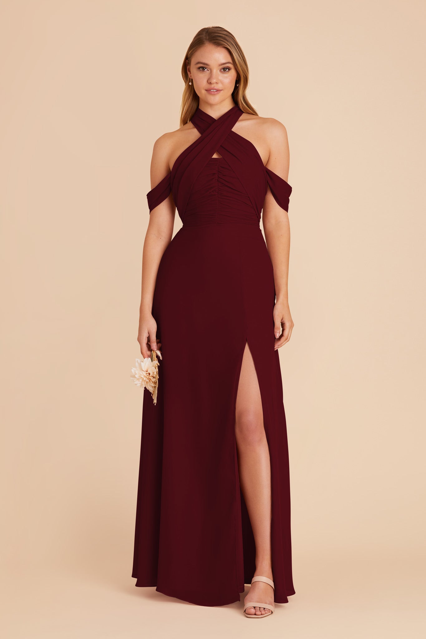 Cabernet Cara Chiffon Dress by Birdy Grey