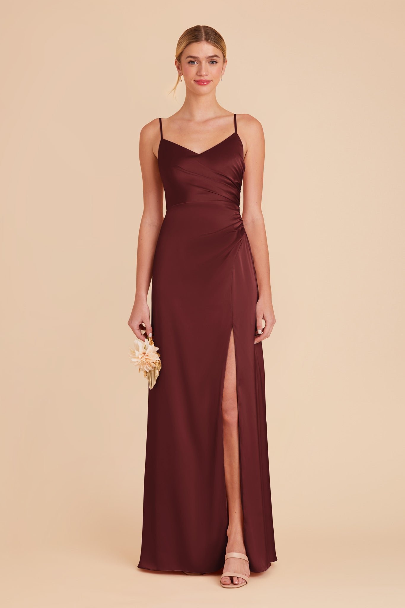 Cabernet Catherine Matte Satin Dress by Birdy Grey