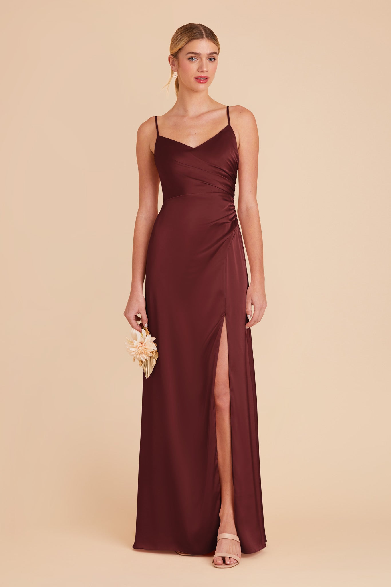 Cabernet Catherine Matte Satin Dress by Birdy Grey