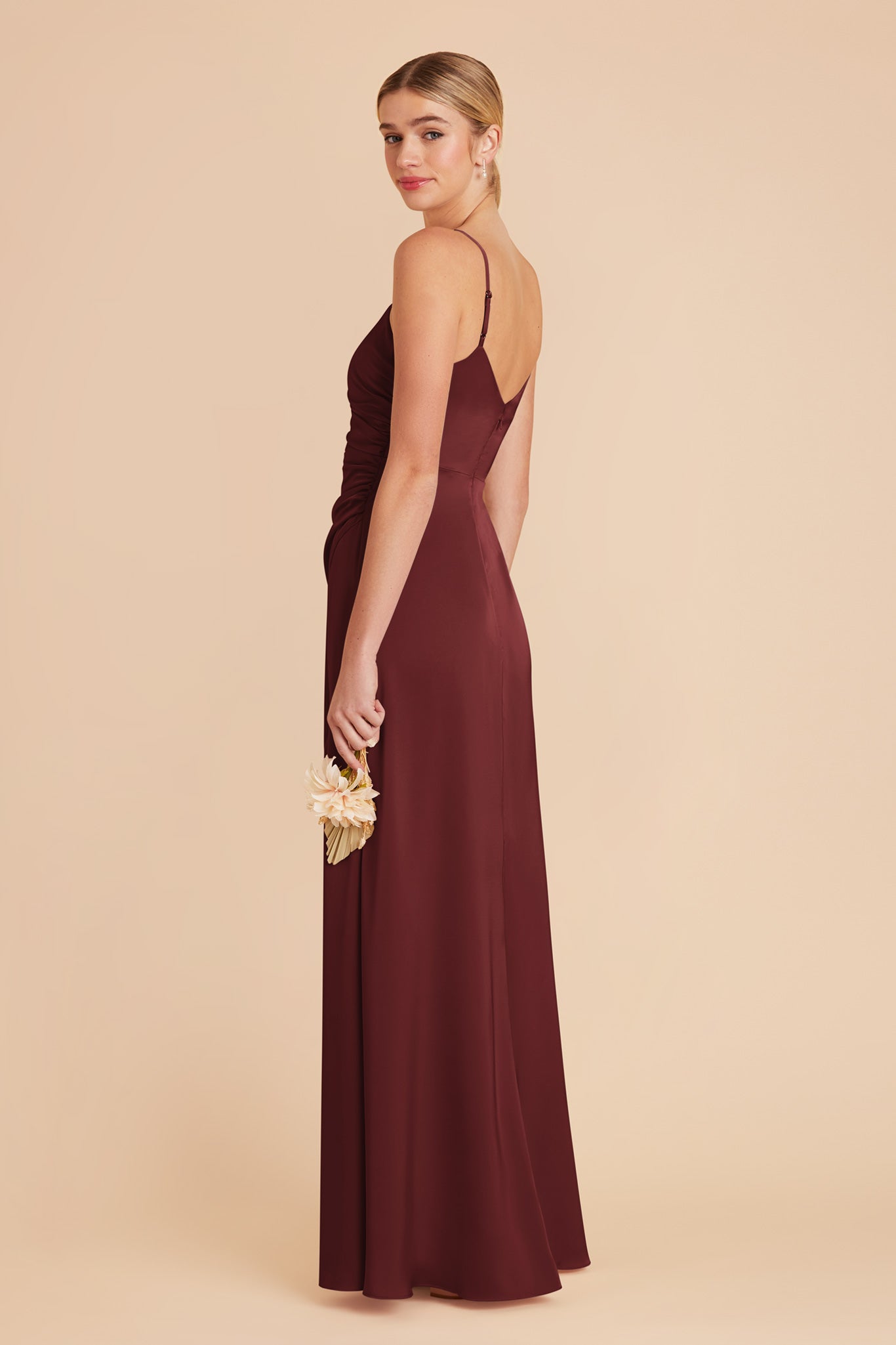 Cabernet Catherine Matte Satin Dress by Birdy Grey