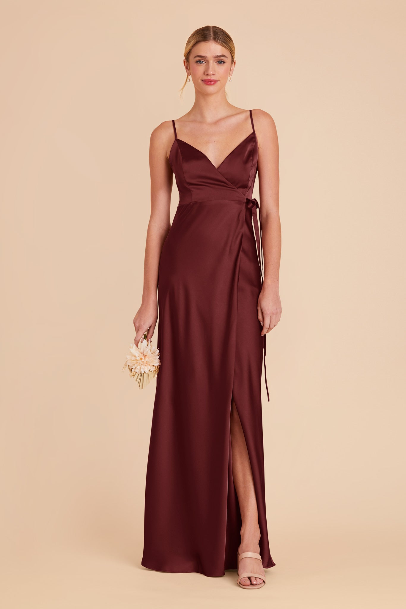 Cabernet Cindy Matte Satin Dress by Birdy Grey