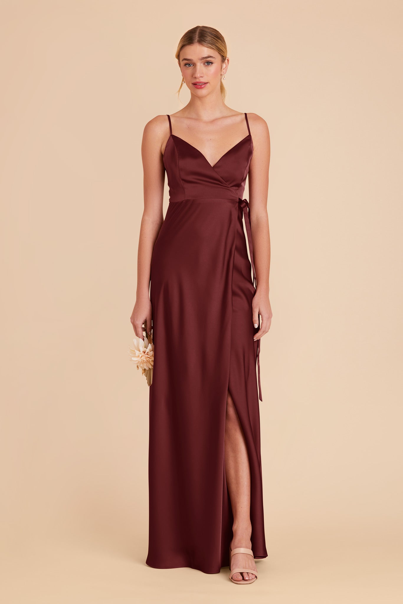 Cabernet Cindy Matte Satin Dress by Birdy Grey