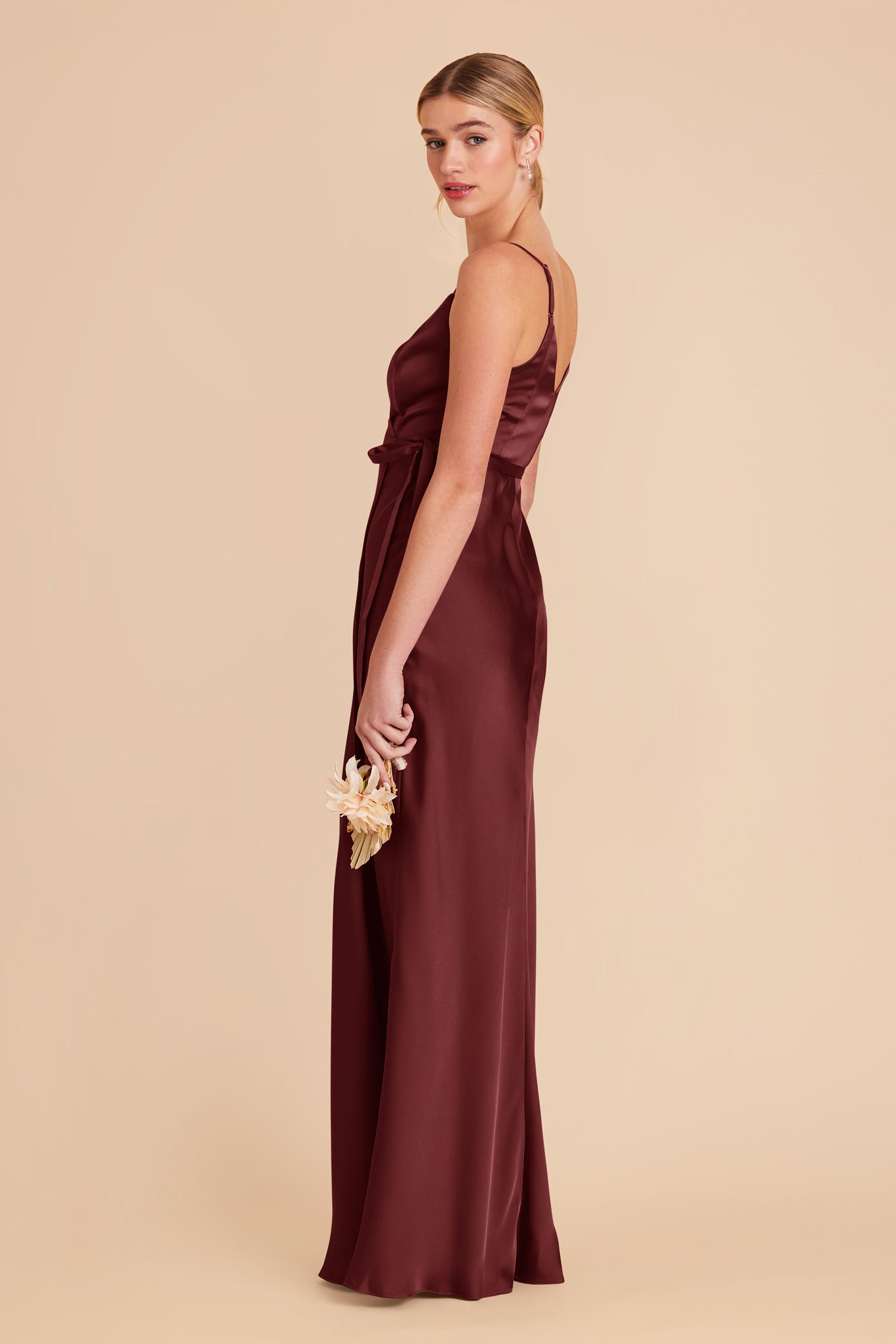 Cabernet Cindy Matte Satin Dress by Birdy Grey