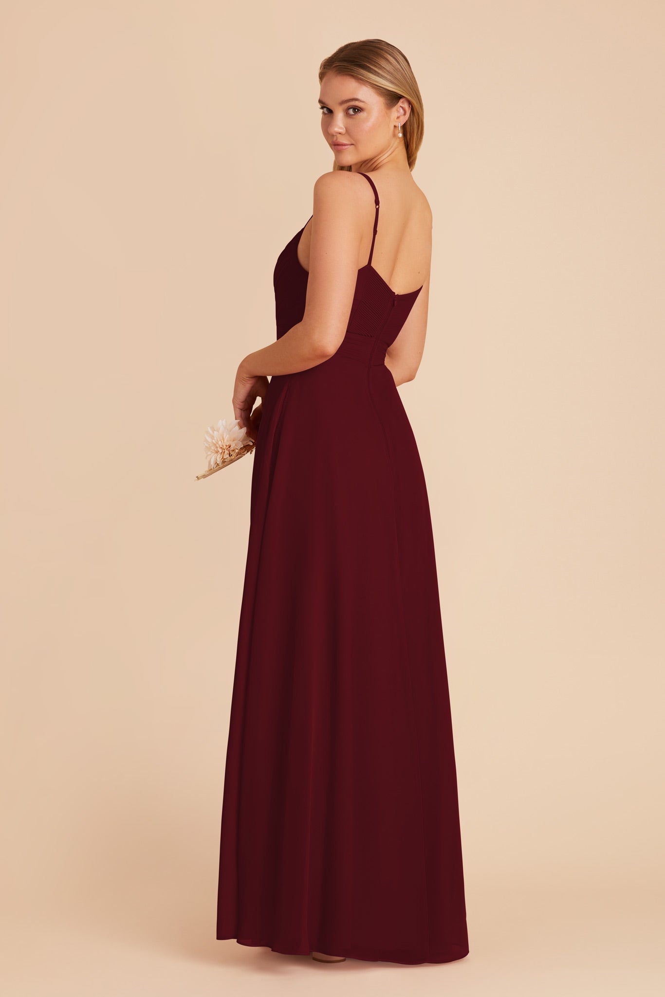 Deborah Cabernet Chiffon Bridesmaid Dress Birdy Grey