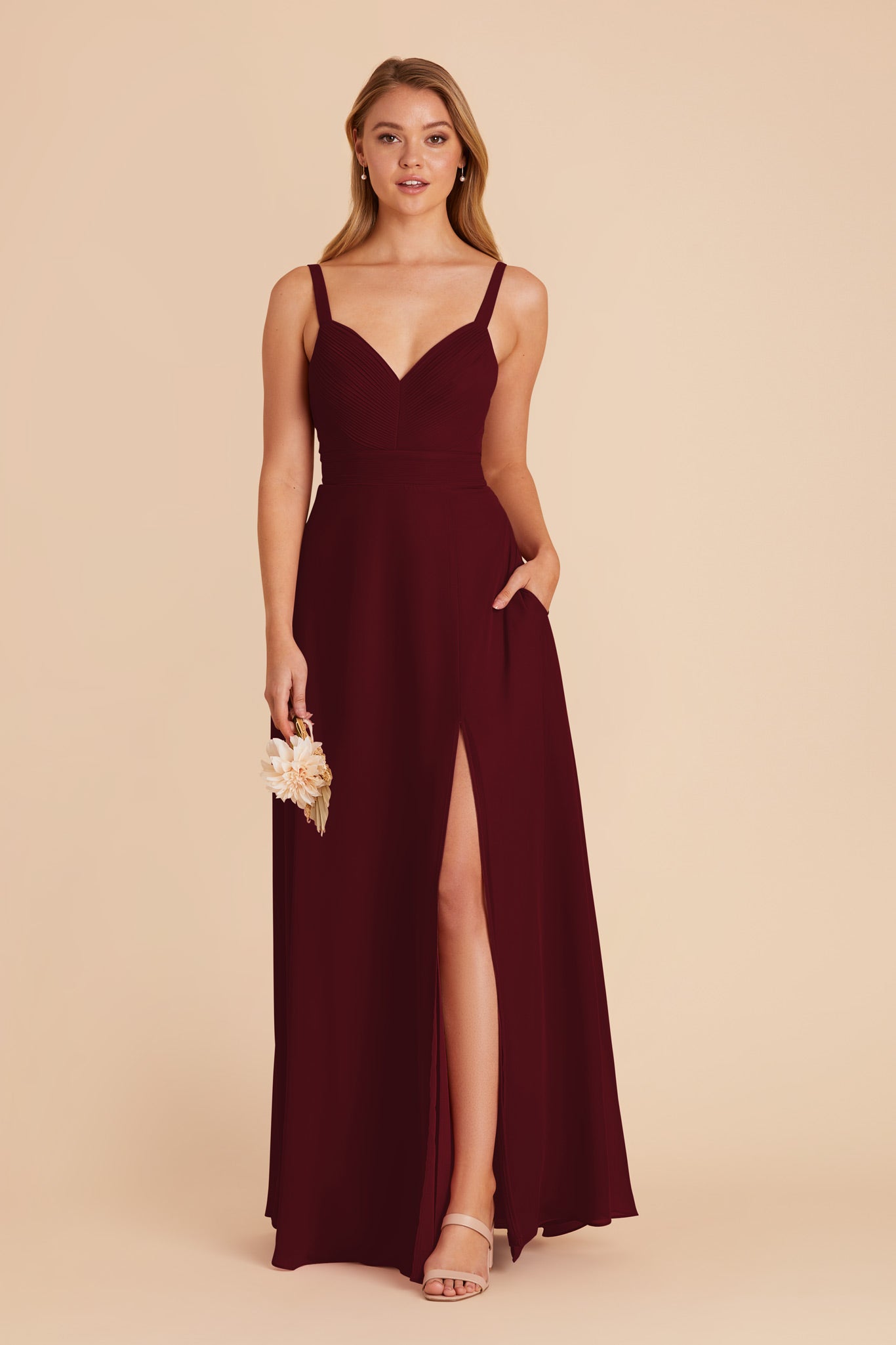 Cabernet Deborah Chiffon Dress by Birdy Grey