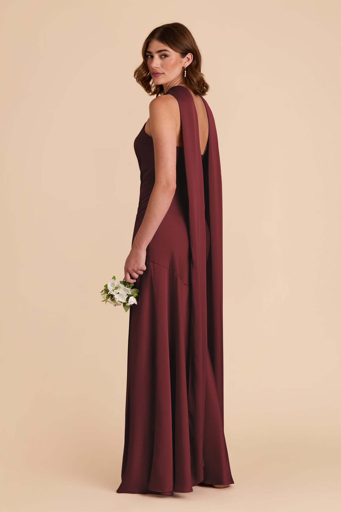 Cabernet Eileen Matte Satin Dress by Birdy Grey