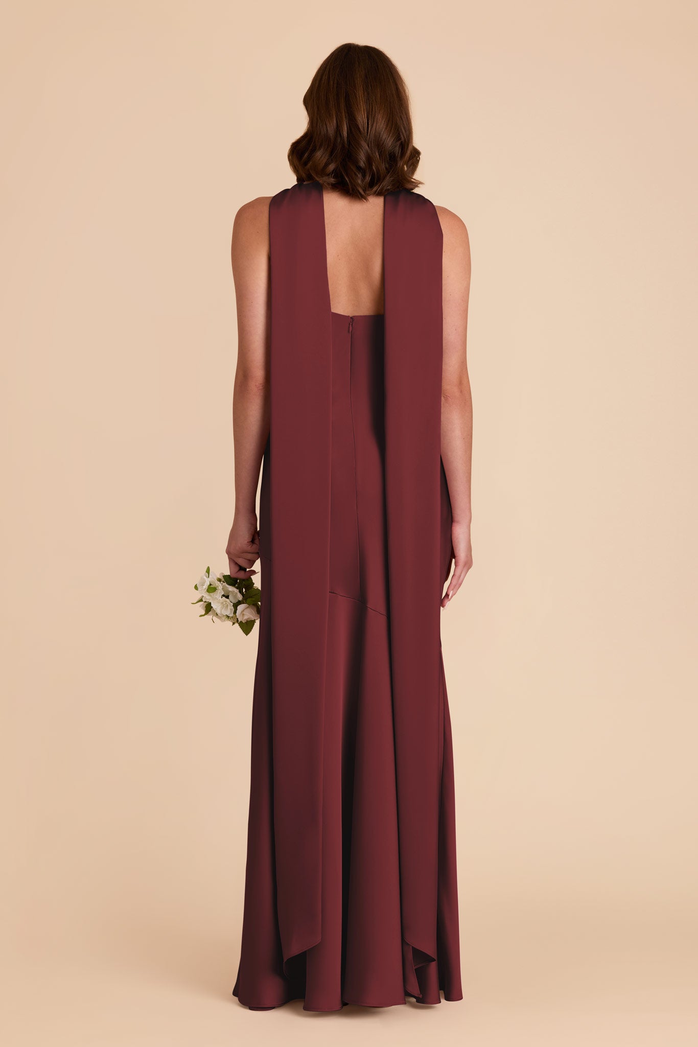 Cabernet Eileen Matte Satin Dress by Birdy Grey