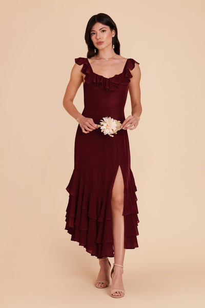 Cabernet Ginny Chiffon Dress by Birdy Grey