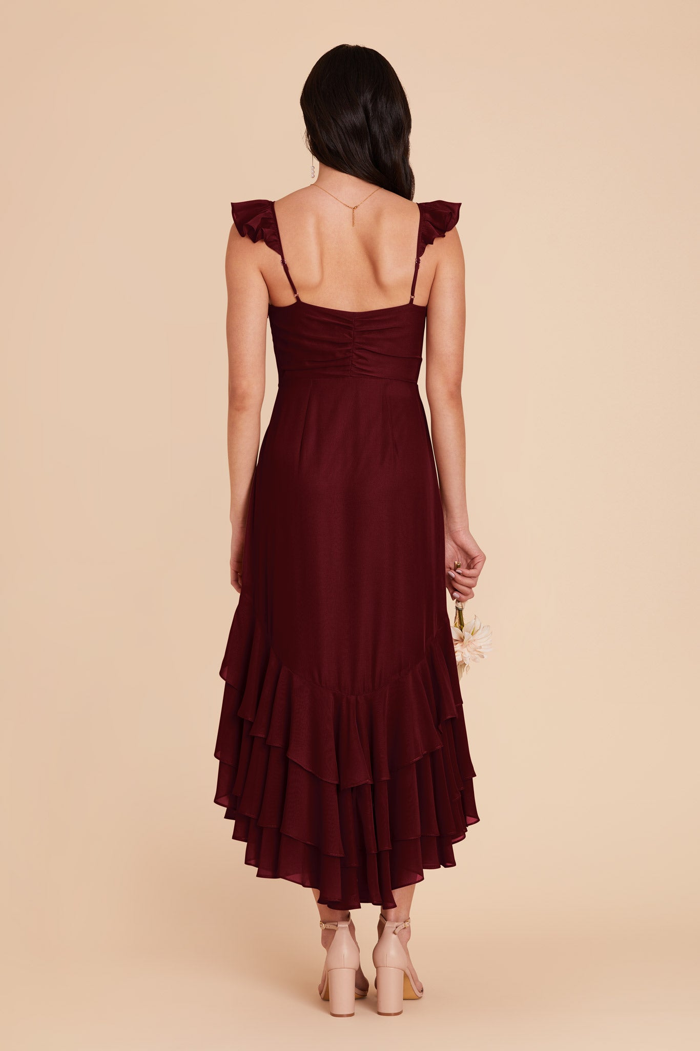 Cabernet Ginny Chiffon Dress by Birdy Grey