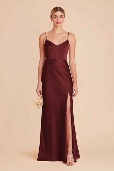 Cabernet Jay Matte Satin Dress by Birdy Grey