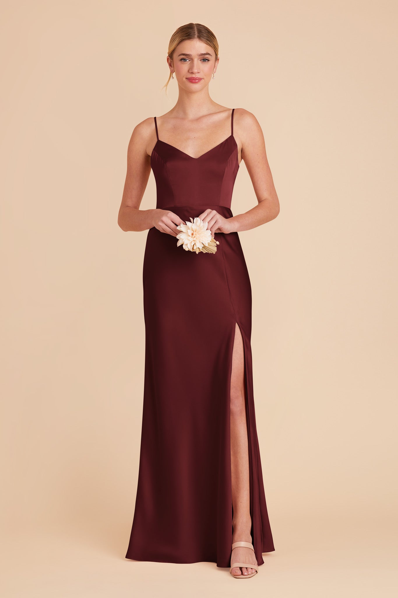 Cabernet Jay Matte Satin Dress by Birdy Grey