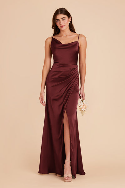 Cabernet Jennifer Matte Satin Dress by Birdy Grey