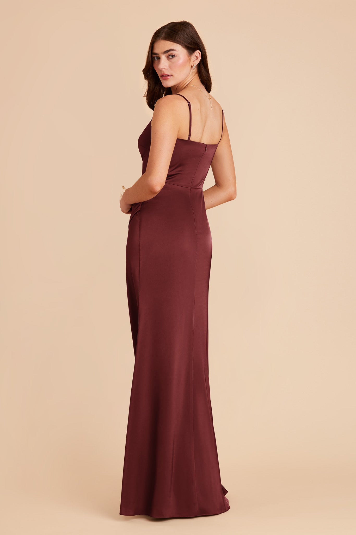 Cabernet Jennifer Matte Satin Dress by Birdy Grey