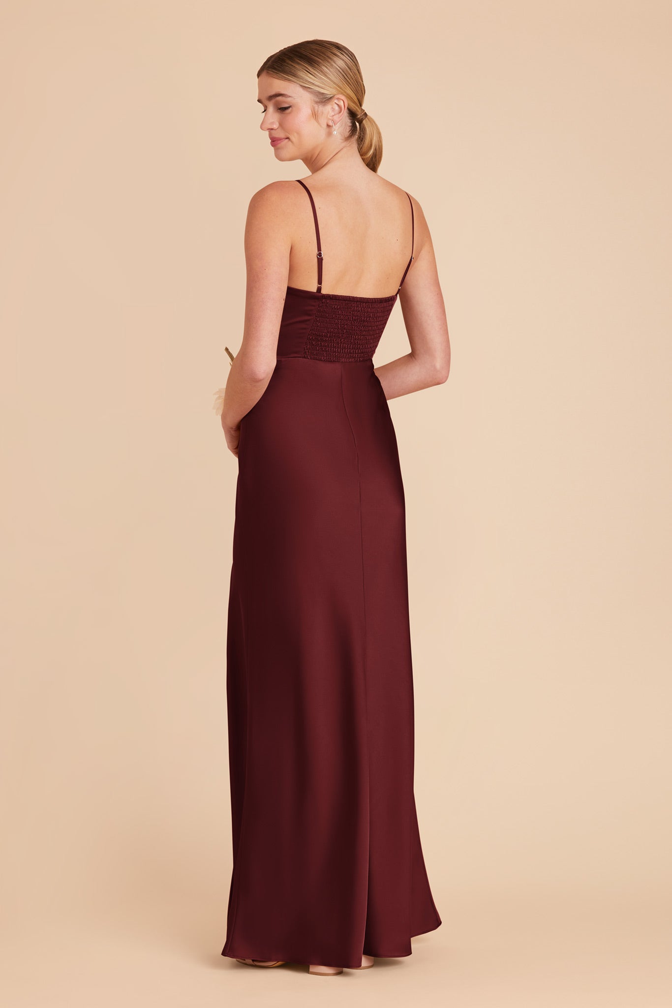 Cabernet Jessica Matte Satin Dress by Birdy Grey