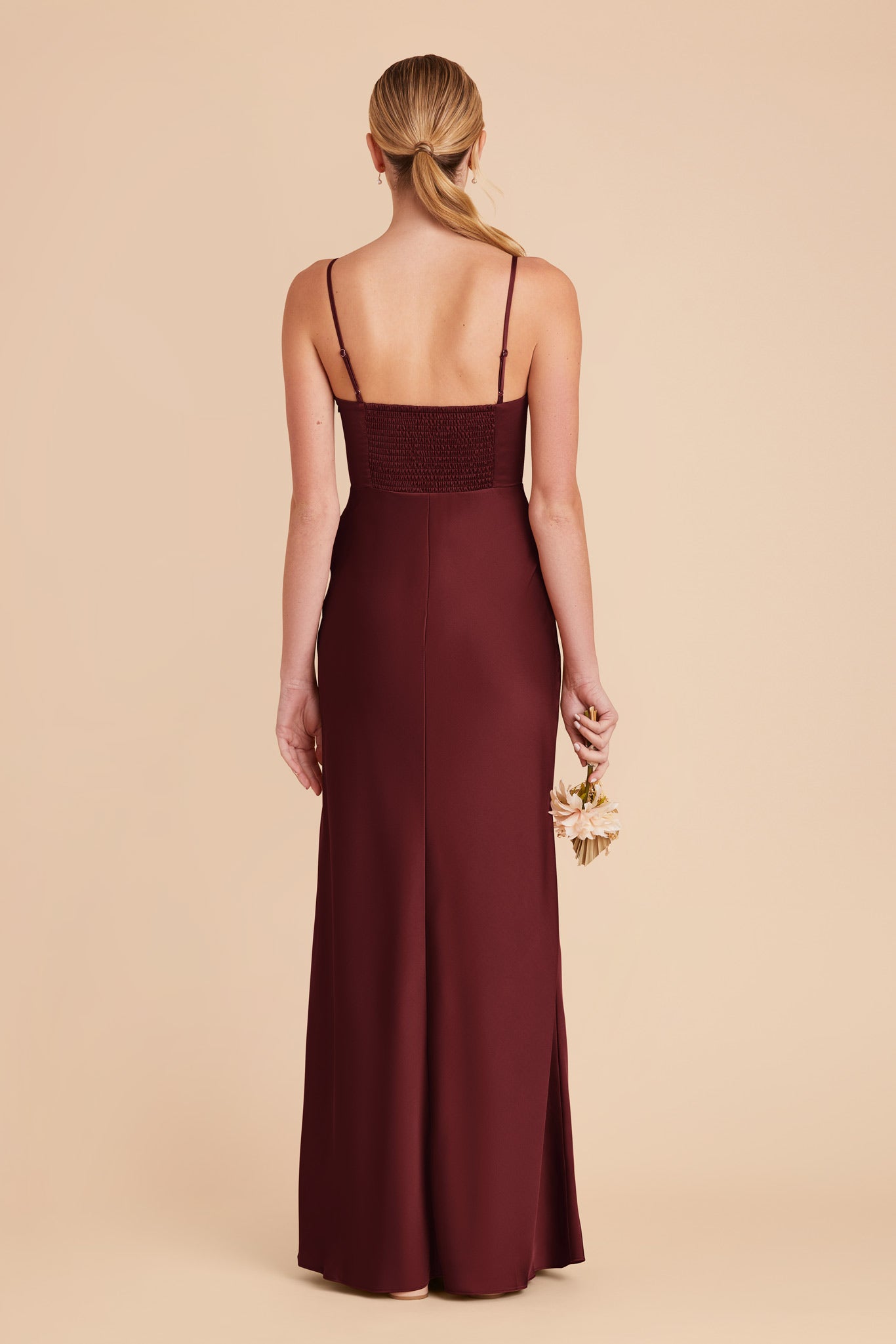 Cabernet Jessica Matte Satin Dress by Birdy Grey