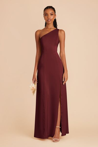 Cabernet Kira Matte Satin Dress by Birdy Grey