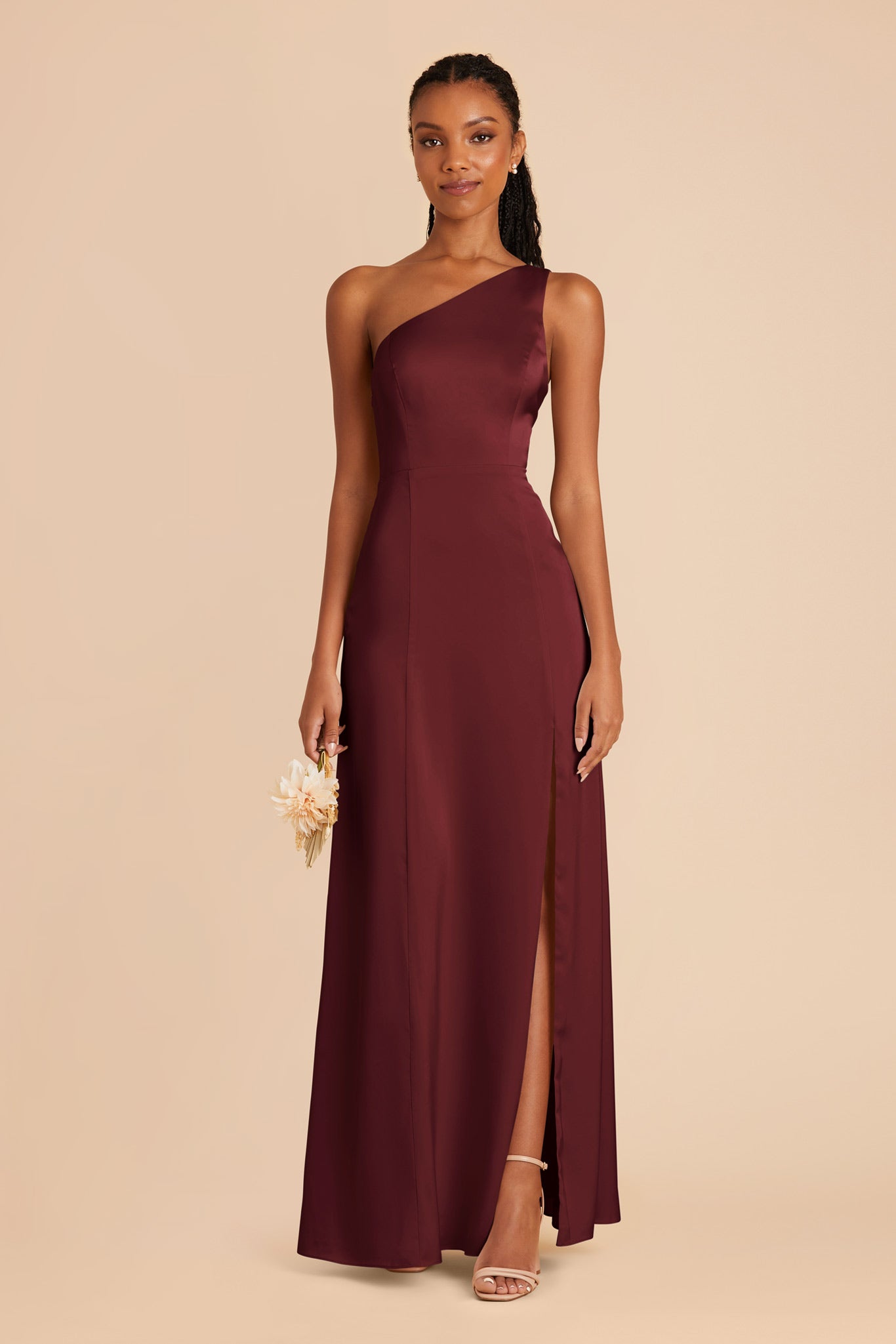 Cabernet Kira Matte Satin Dress by Birdy Grey