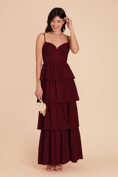 Cabernet Lola Chiffon Dress by Birdy Grey