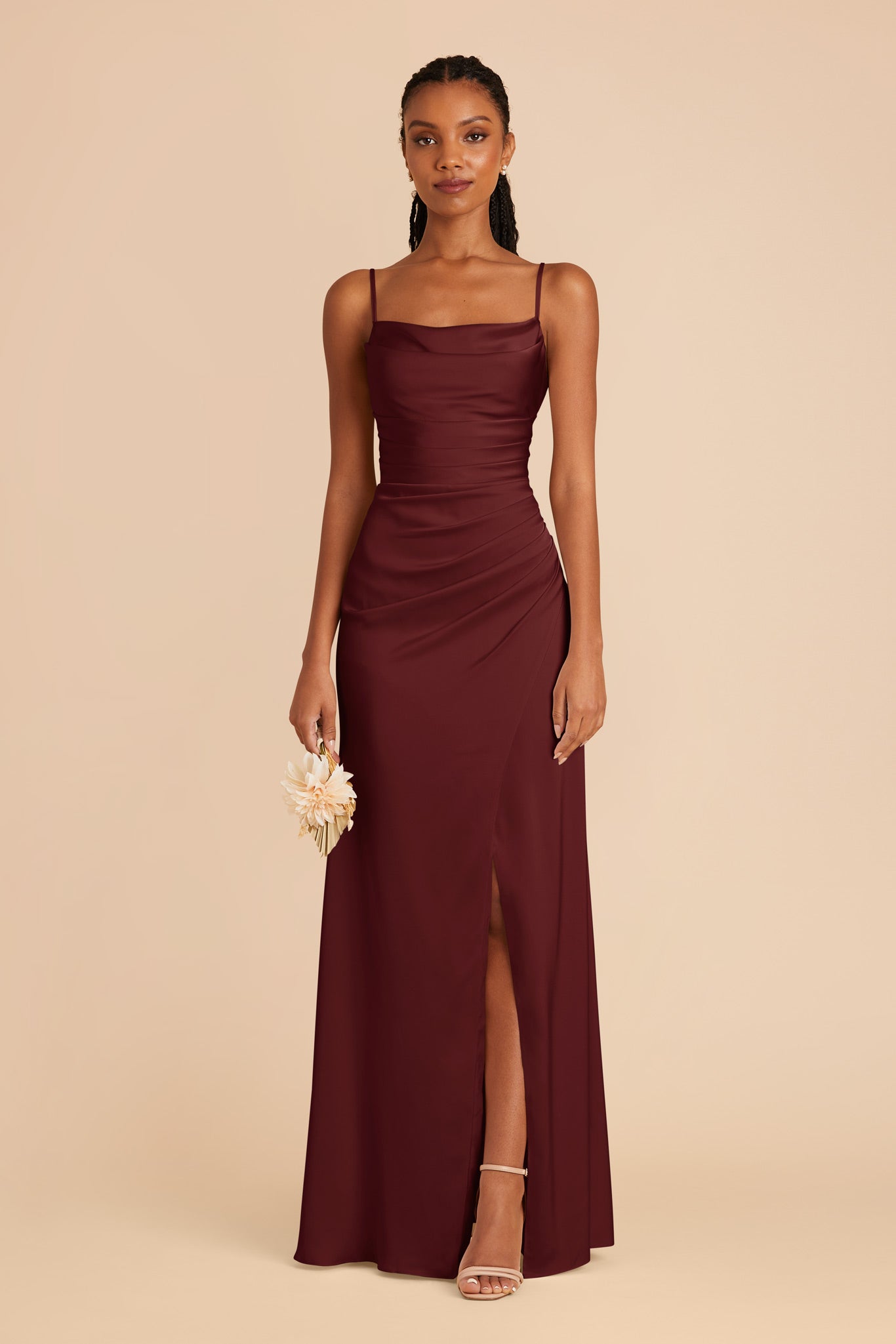 Cabernet Lydia Matte Satin Dress by Birdy Grey