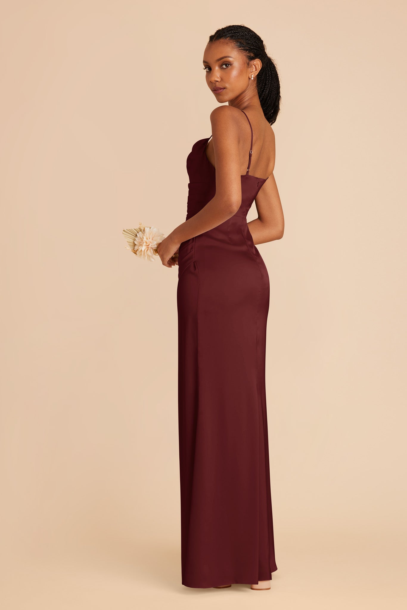 Cabernet Lydia Matte Satin Dress by Birdy Grey