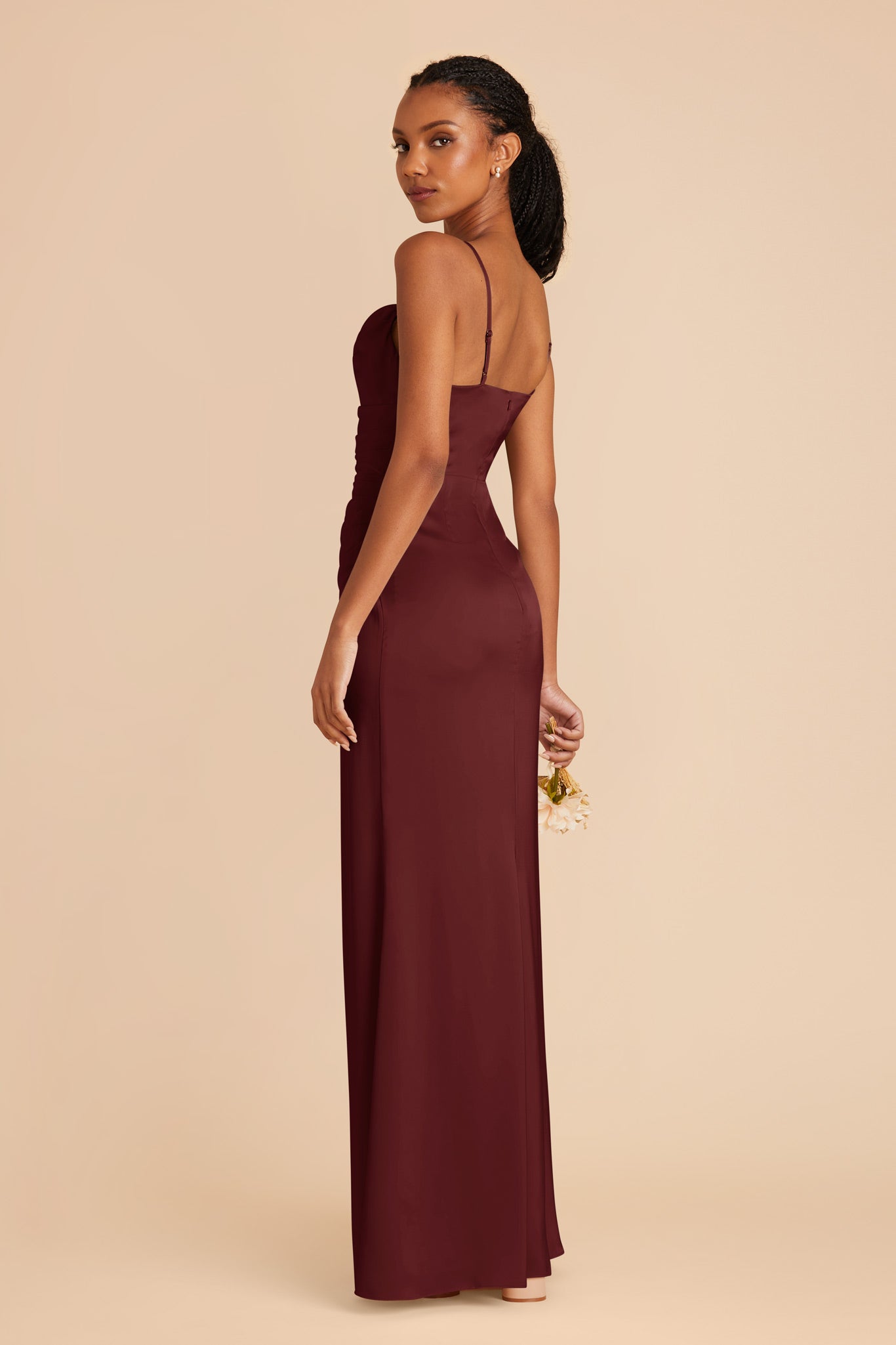 Cabernet Lydia Matte Satin Dress by Birdy Grey