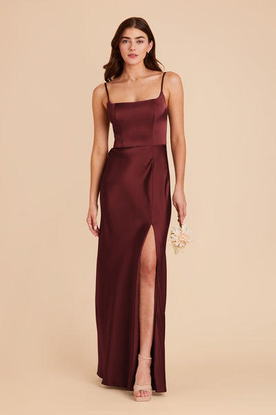 Cabernet Mai Matte Satin Dress by Birdy Grey