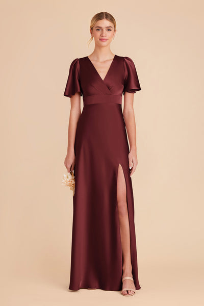 Cabernet Marni Matte Satin Dress by Birdy Grey