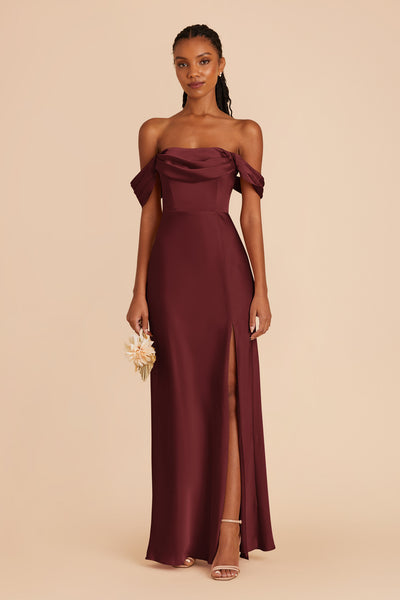 Cabernet Mia Matte Satin Convertible Dress by Birdy Grey