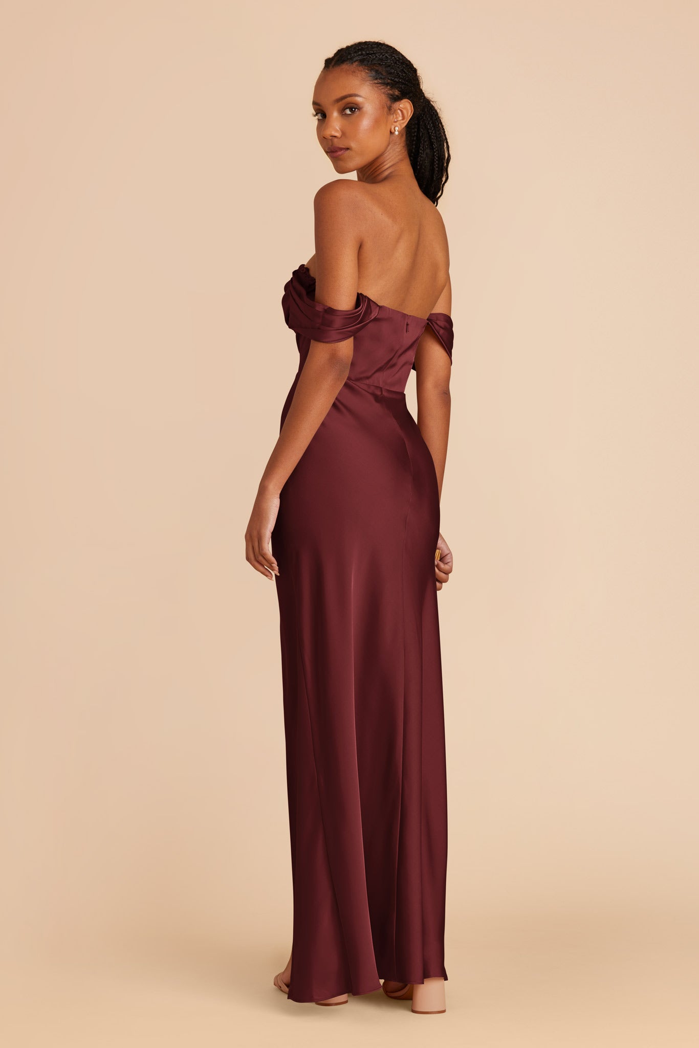 Cabernet Mia Matte Satin Convertible Dress by Birdy Grey