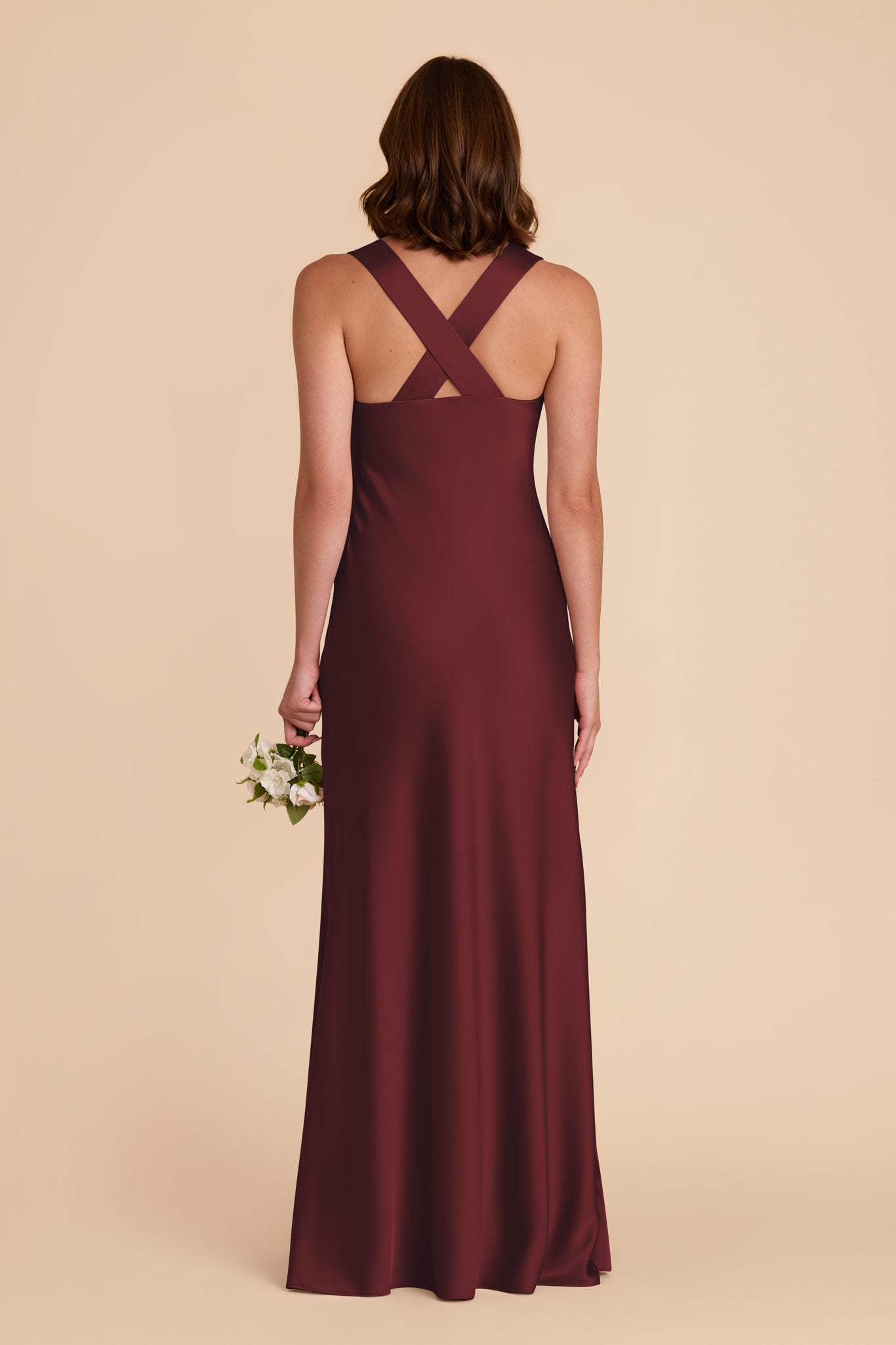 Cabernet Veronica Matte Satin Dress by Bridy Grey