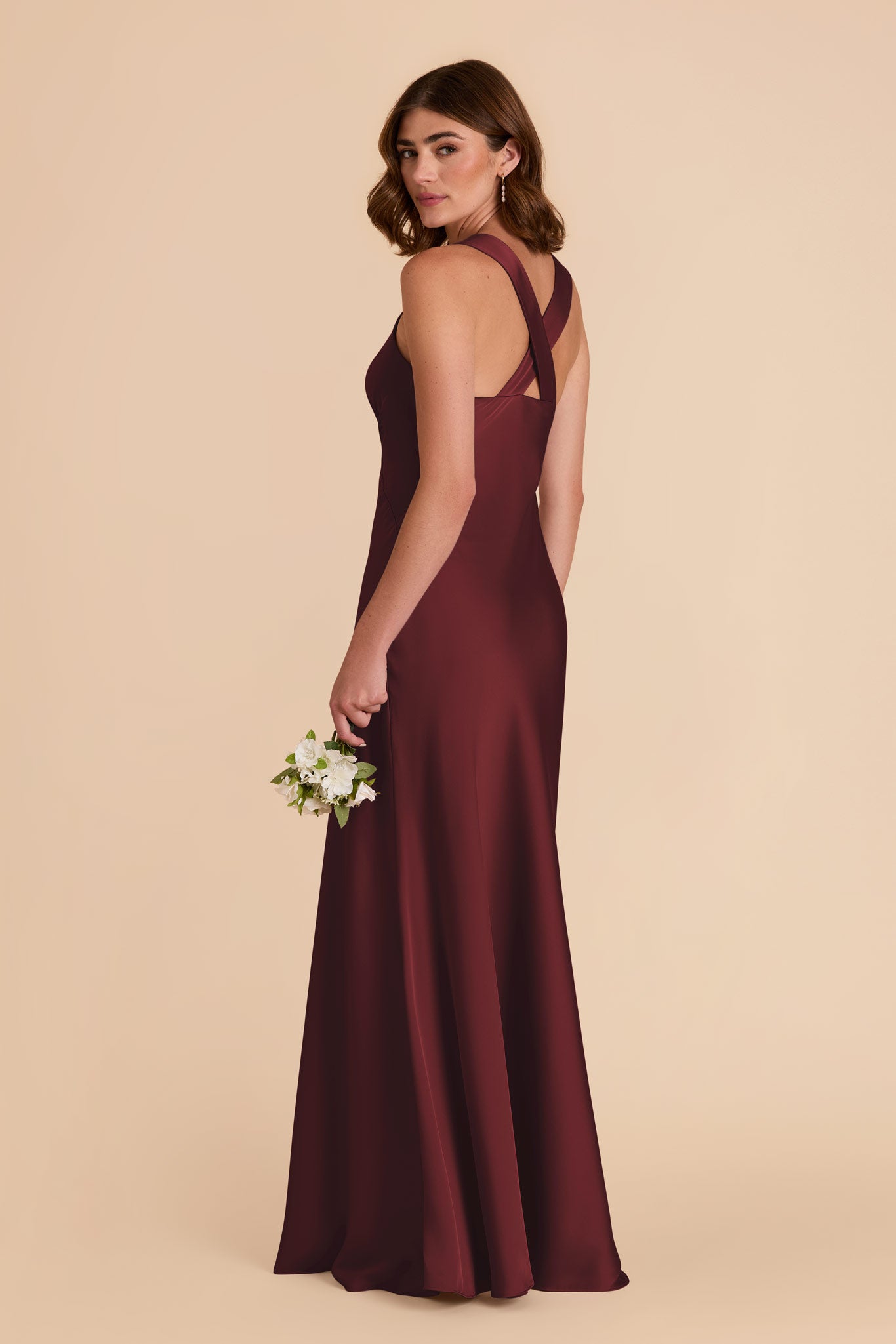 Cabernet Veronica Matte Satin Dress by Bridy Grey