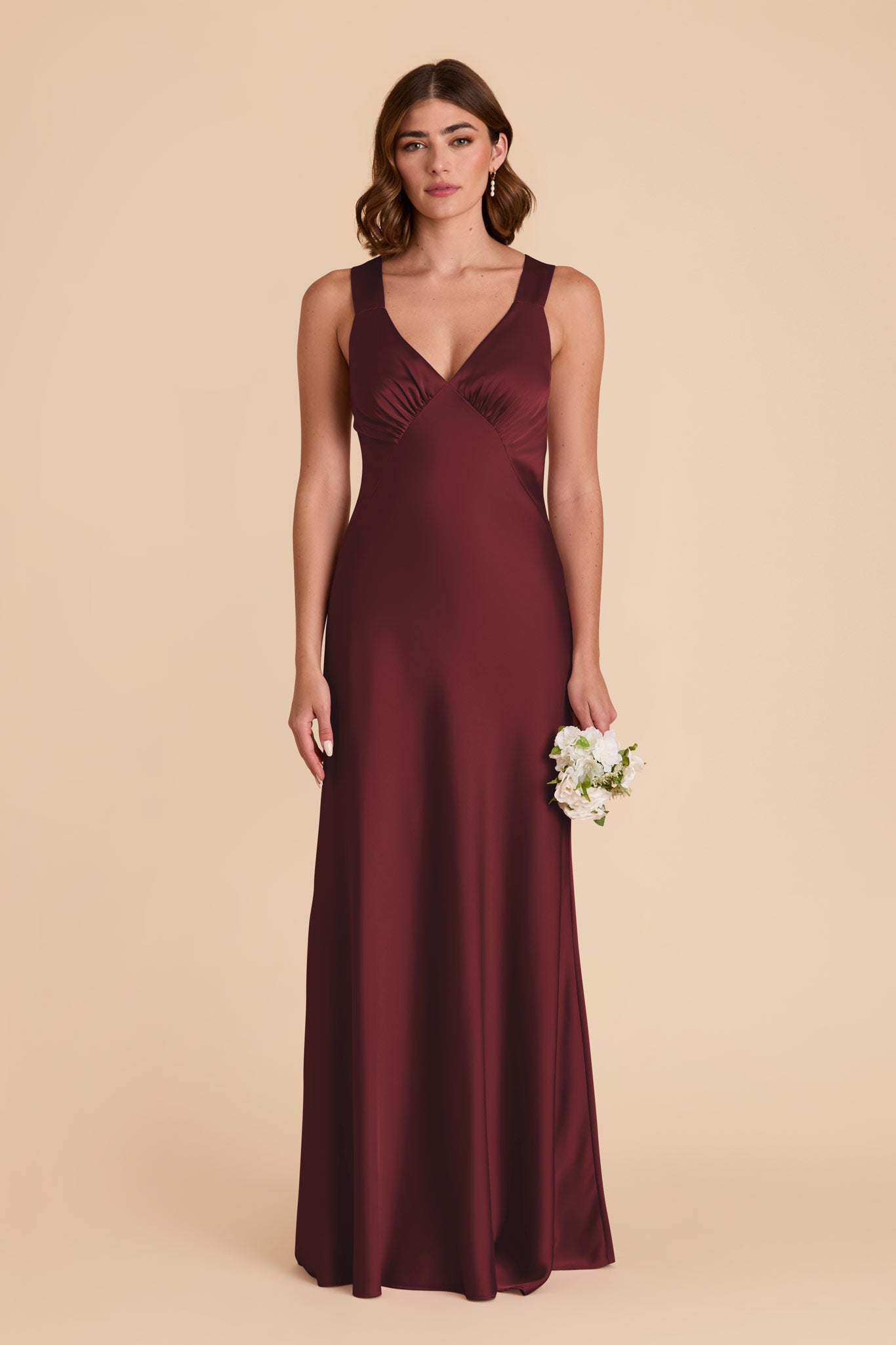 Cabernet Veronica Matte Satin Dress by Bridy Grey