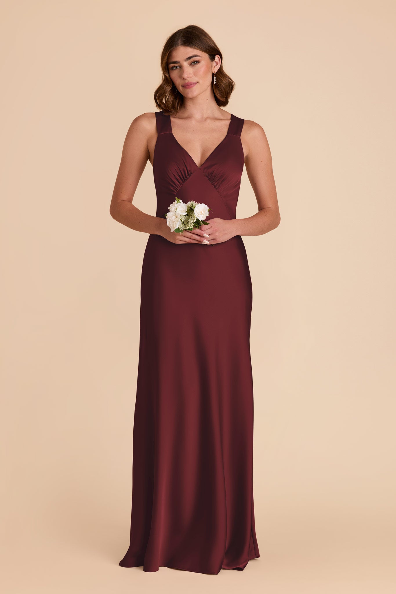 Cabernet Veronica Matte Satin Dress by Bridy Grey