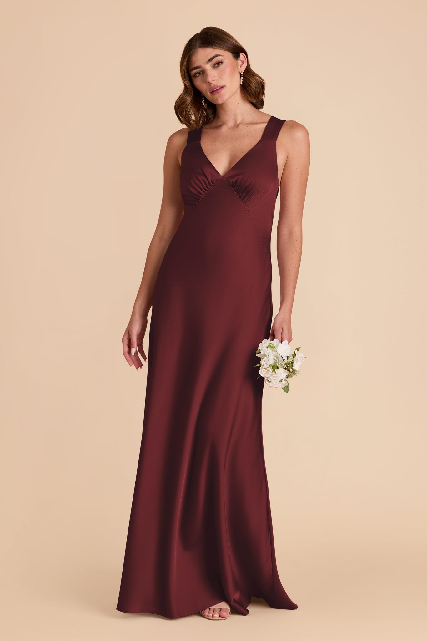 Cabernet Veronica Matte Satin Dress by Bridy Grey