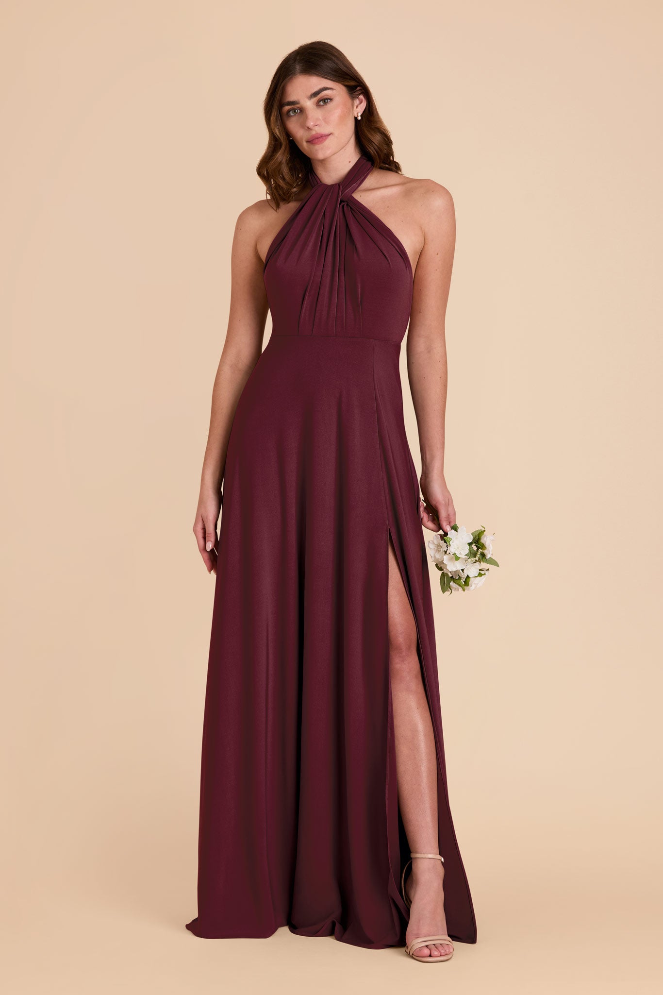 Cabernet Willow Convertible Luxe Knit Dress by Birdy Grey