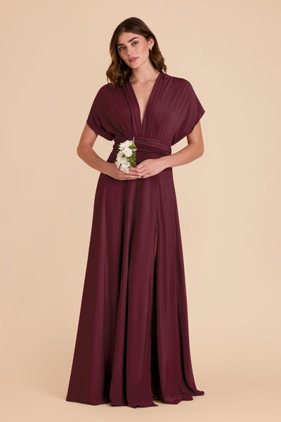 Cabernet Willow Convertible Luxe Knit Dress by Birdy Grey