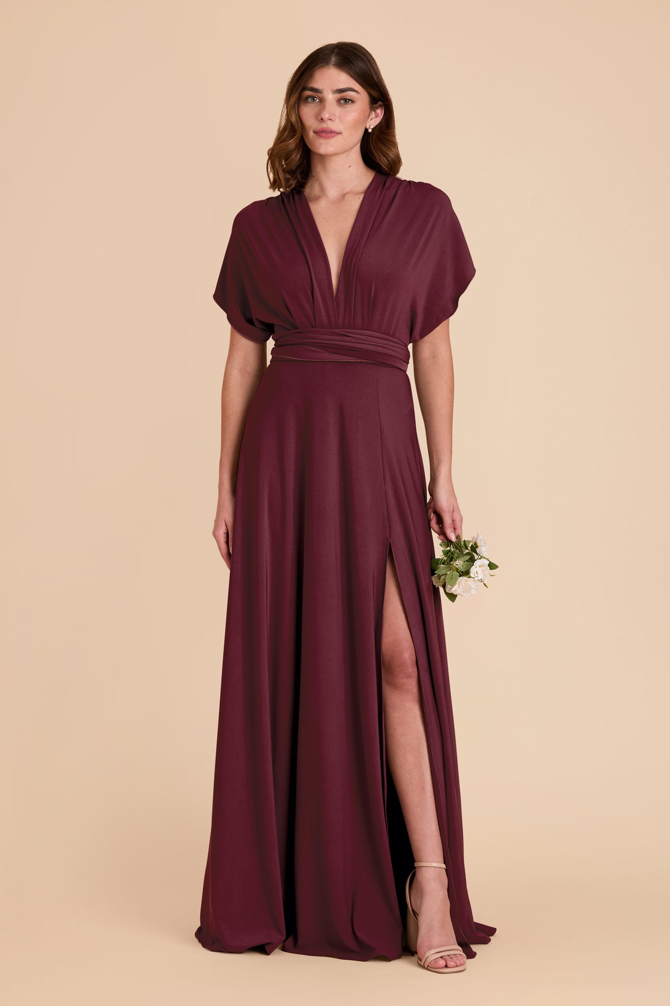 Cabernet Willow Convertible Luxe Knit Dress by Birdy Grey