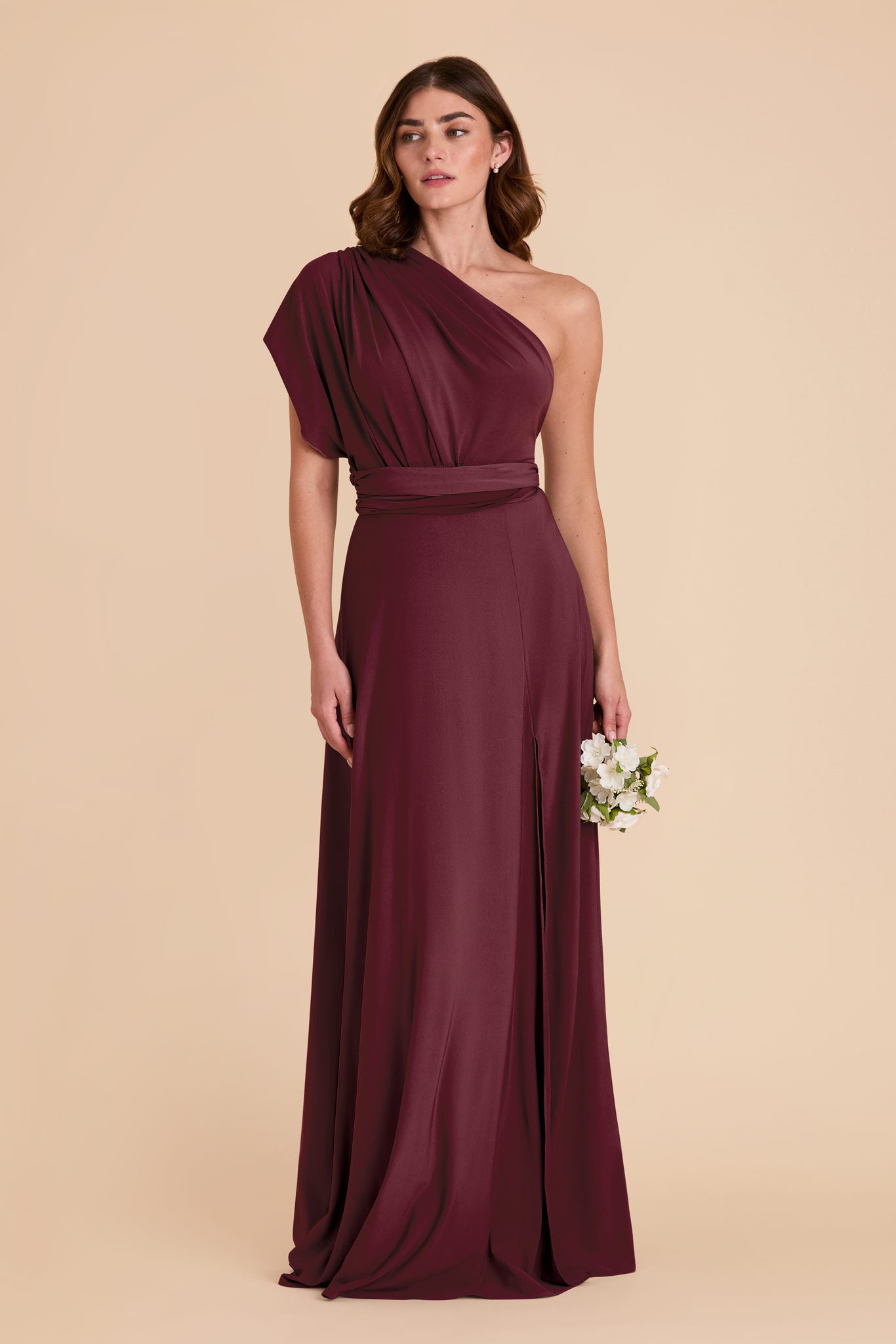 Cabernet Willow Convertible Luxe Knit Dress by Birdy Grey