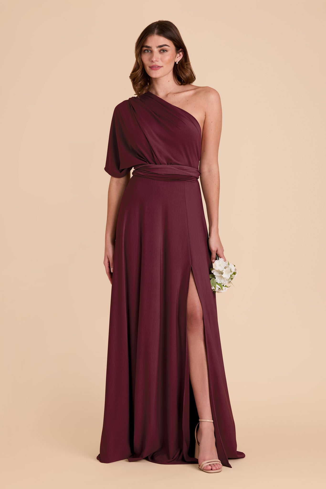 Cabernet Willow Convertible Luxe Knit Dress by Birdy Grey