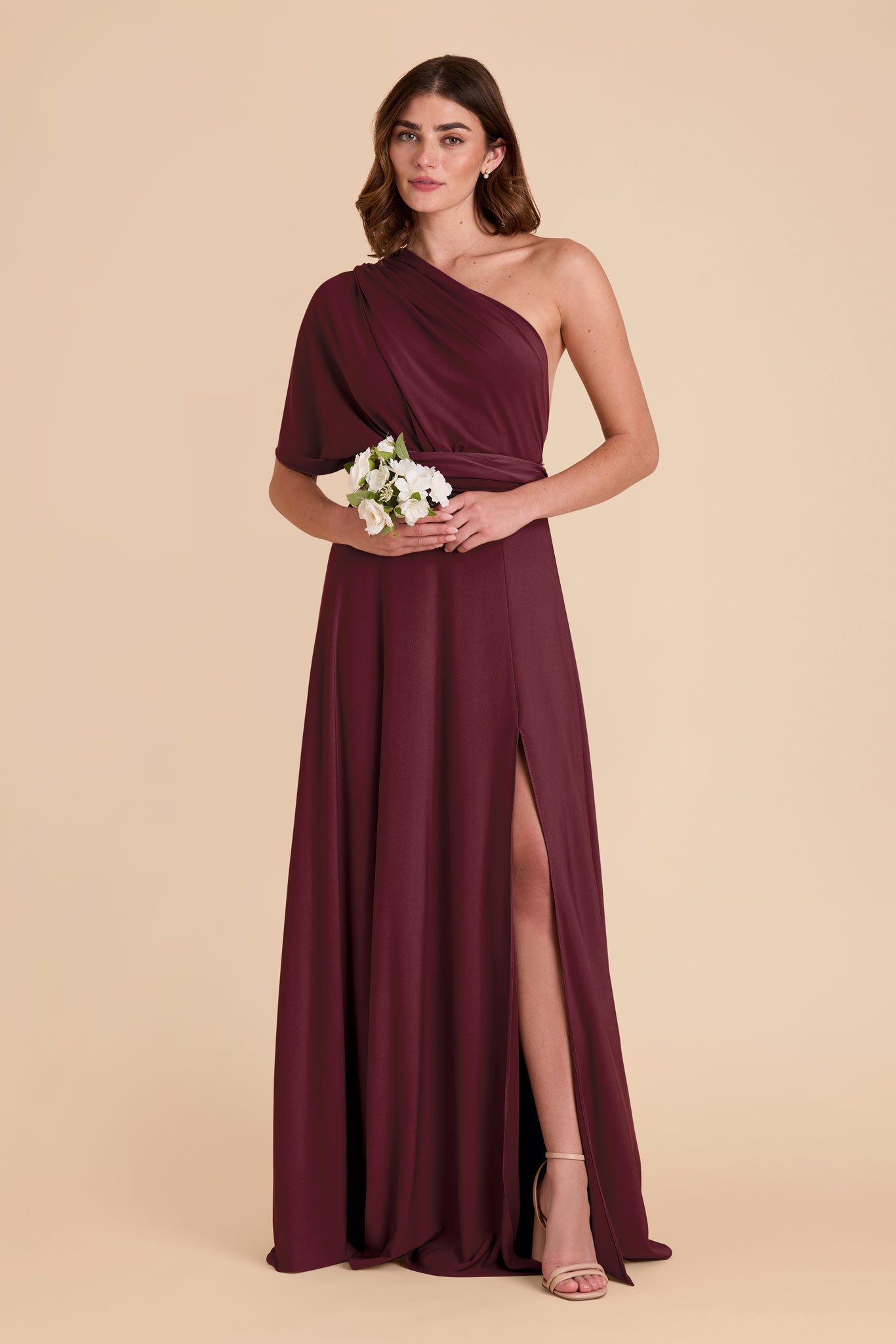 Cabernet Willow Convertible Luxe Knit Dress by Birdy Grey