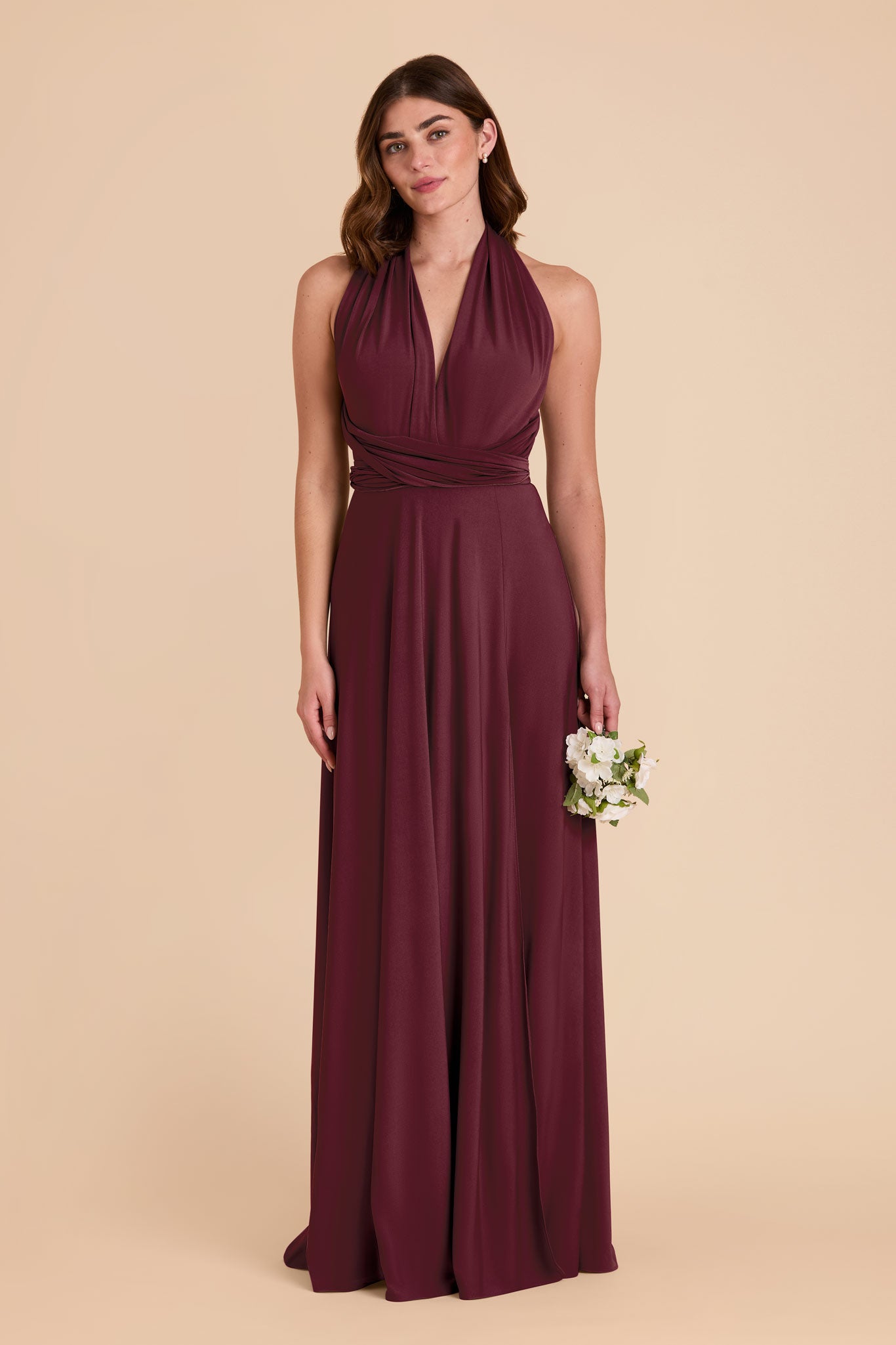 Cabernet Willow Convertible Luxe Knit Dress by Birdy Grey