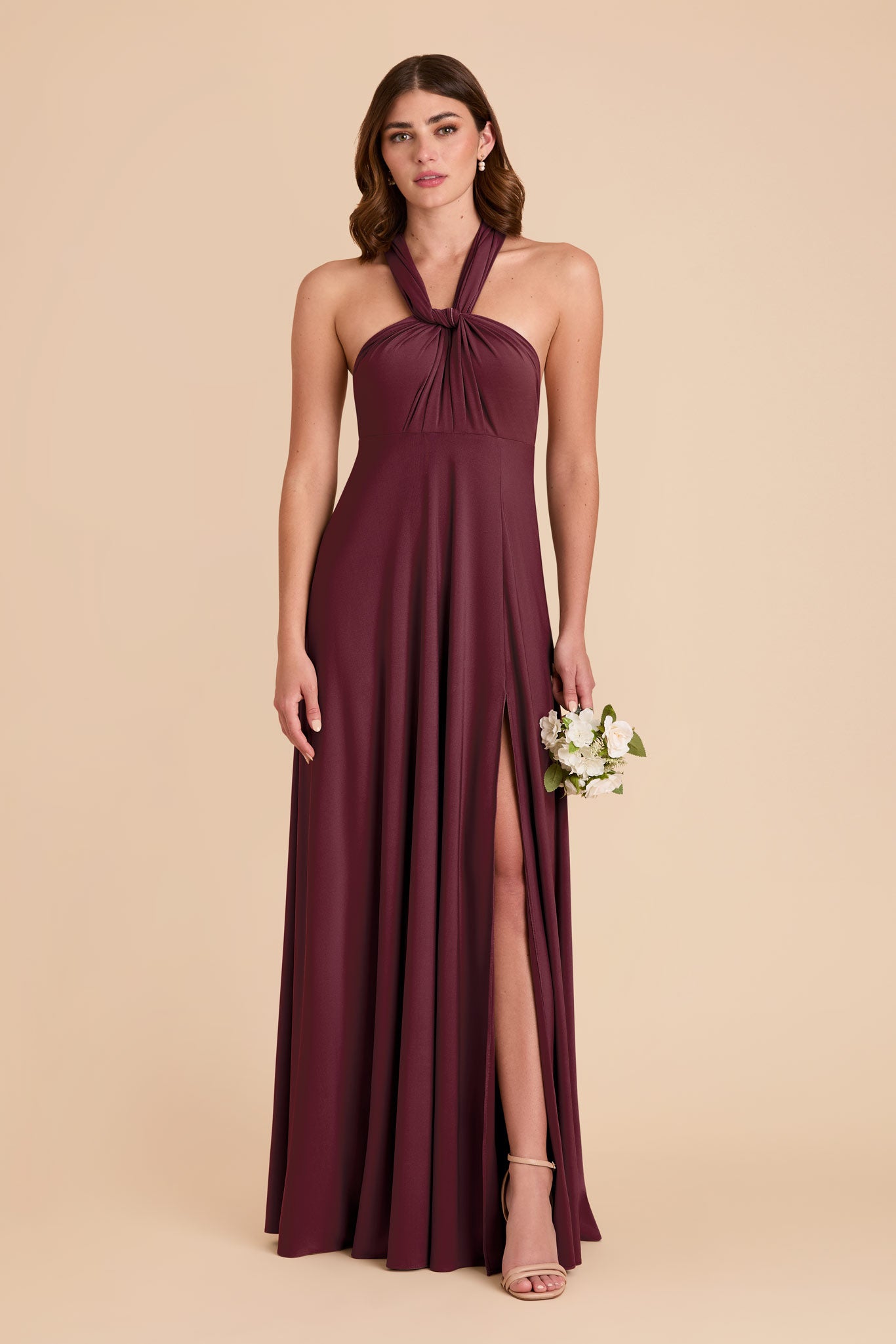 Cabernet Willow Convertible Luxe Knit Dress by Birdy Grey