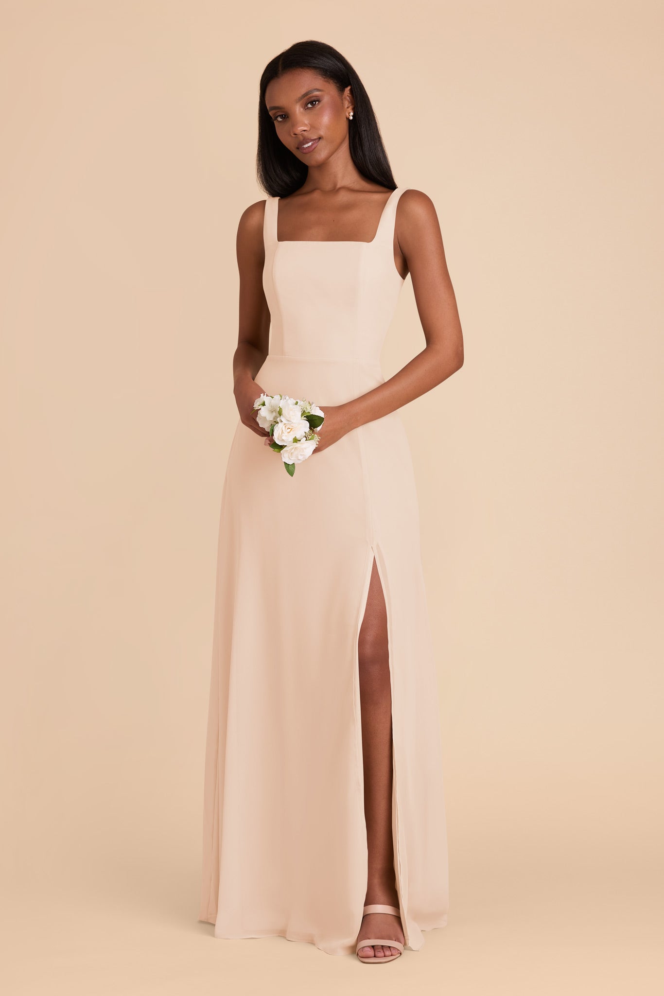 Champagne Alex Convertible Chiffon Dress by Birdy Grey