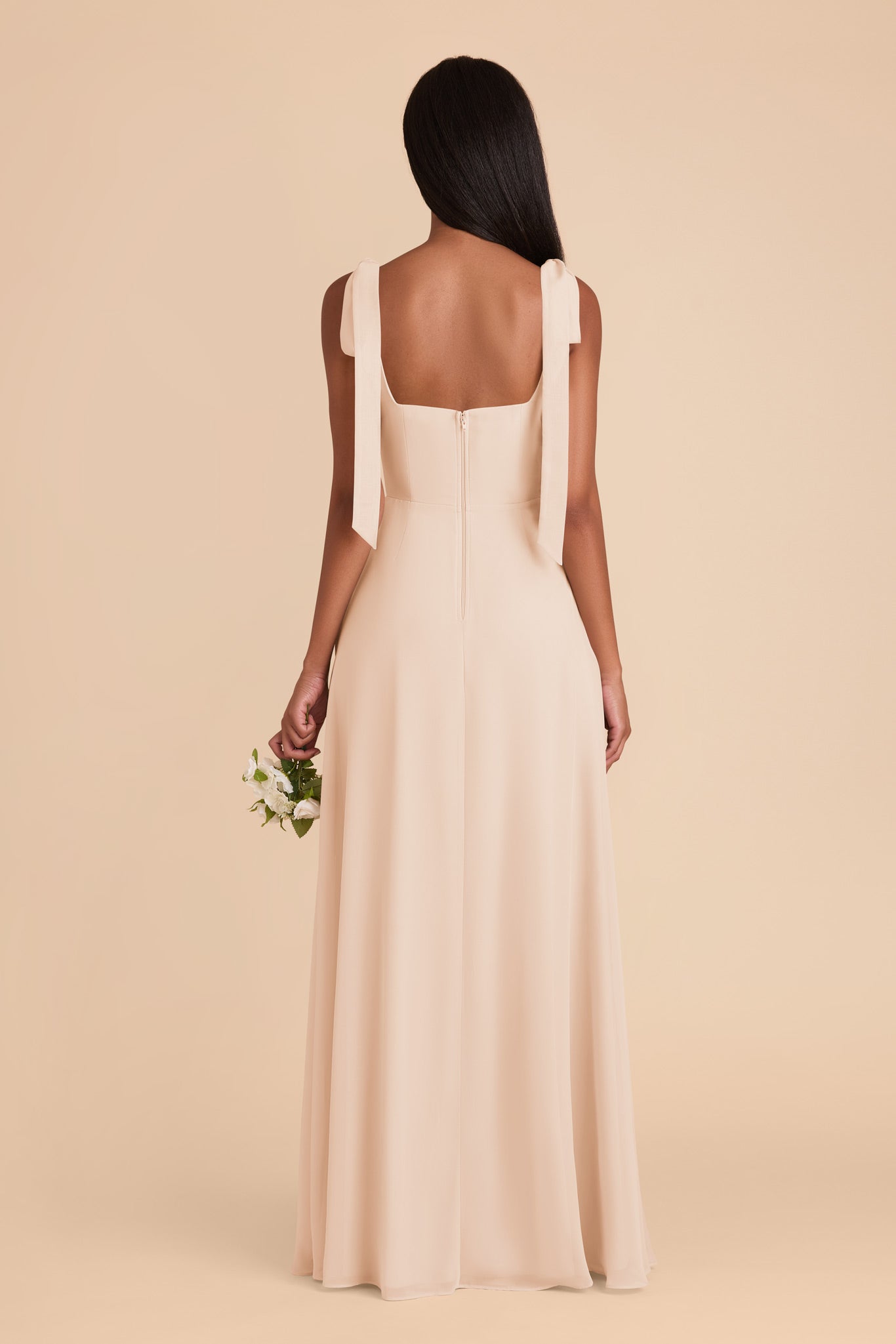 Champagne Alex Convertible Chiffon Dress by Birdy Grey